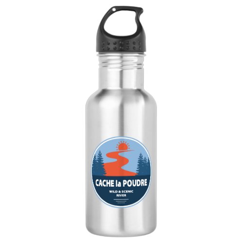 Cache la Poudre Wild And Scenic River Stainless Steel Water Bottle