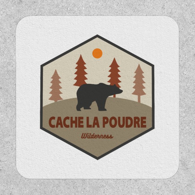 Cache La Poudre Wilderness Colorado Bear Patch (Front)
