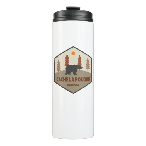 Cache La Poudre Wilderness Colorado Bear Thermal Tumbler