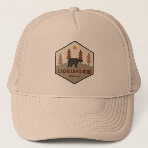 Cache La Poudre Wilderness Colorado Bear Trucker Hat