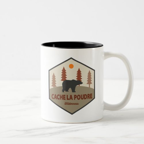 Cache La Poudre Wilderness Colorado Bear Two_Tone Coffee Mug