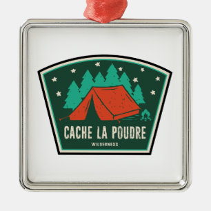 Cache La Poudre Wilderness Colorado Camping Metal Ornament