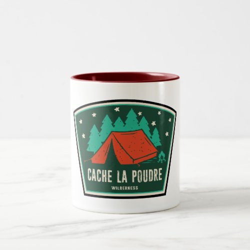 Cache La Poudre Wilderness Colorado Camping Two_Tone Coffee Mug