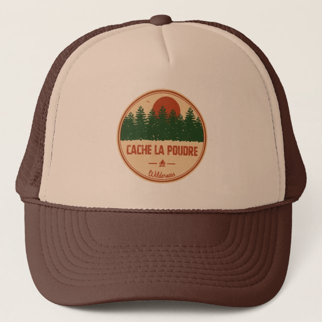Cache La Poudre Wilderness Colorado Trucker Hat (Front)