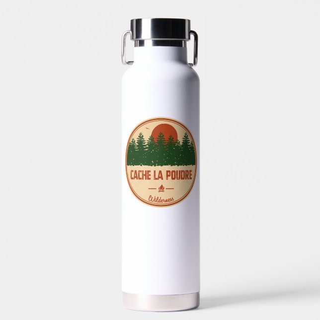 Cache La Poudre Wilderness Colorado Water Bottle (Front)
