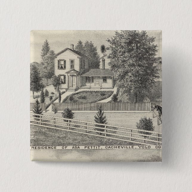 Cacheville res, Madison mill Pinback Button (Front)