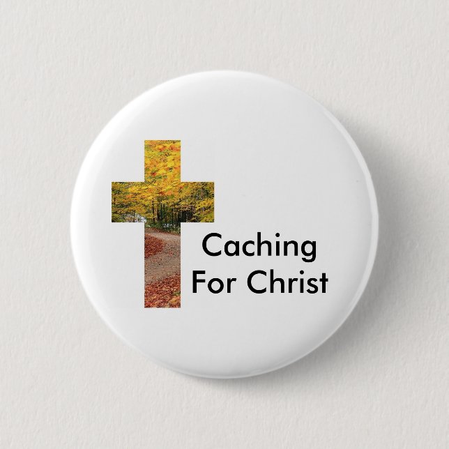 Caching For Christ Geocaching Swag Pin (Front)