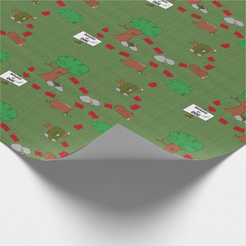 Caching Treasure Map Wrapping Paper