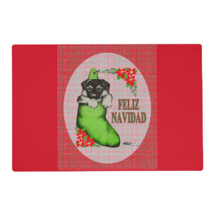 Cachorrito Feliz Navidad Placemat