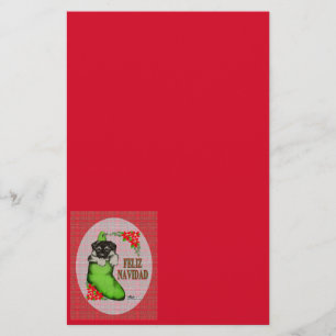 Cachorrito Feliz Navidad Stationery