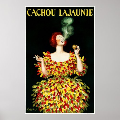 CACHOU LAJAUNIE Cigar French Licorice Mint Candies Poster