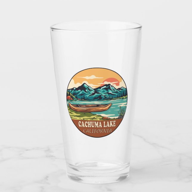 Cachuma Lake California Boating Fishing Emblem Glass (Front)