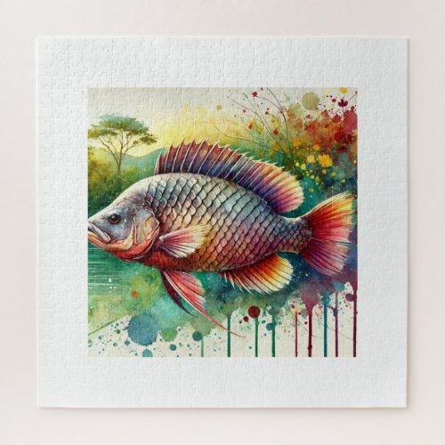 Cacique Fish 190624AREF111 _ Watercolor Jigsaw Puzzle