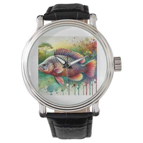 Cacique Fish 190624AREF111 _ Watercolor Watch
