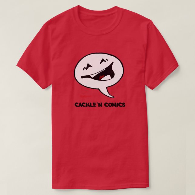 Cackle'N Comics Logo Men's 100% cotton T-Shirt (Design Front)