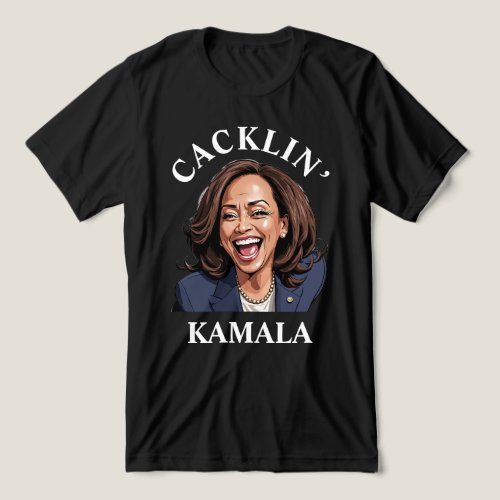 Cacklin Kamala Harris Laughing Funny Tri_Blend Shirt