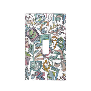 Cacophony-Whimsical Abstract Watercolor Art Light Switch Cover
