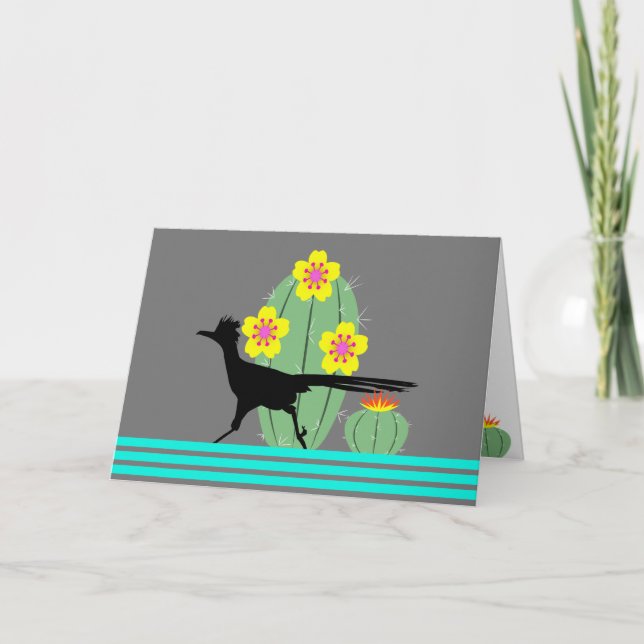 Cacti And Roadrunners Card (Front)
