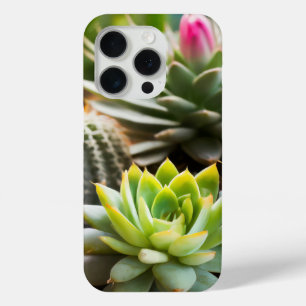 Cacti and succulents grouping iPhone 15 pro case