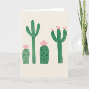 Cacti Blank Greeting Card