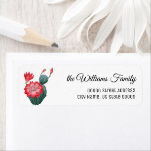 Cacti Cactus Watercolor Flower Return Address Label