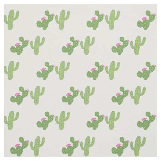 Cacti couple pattern fabric