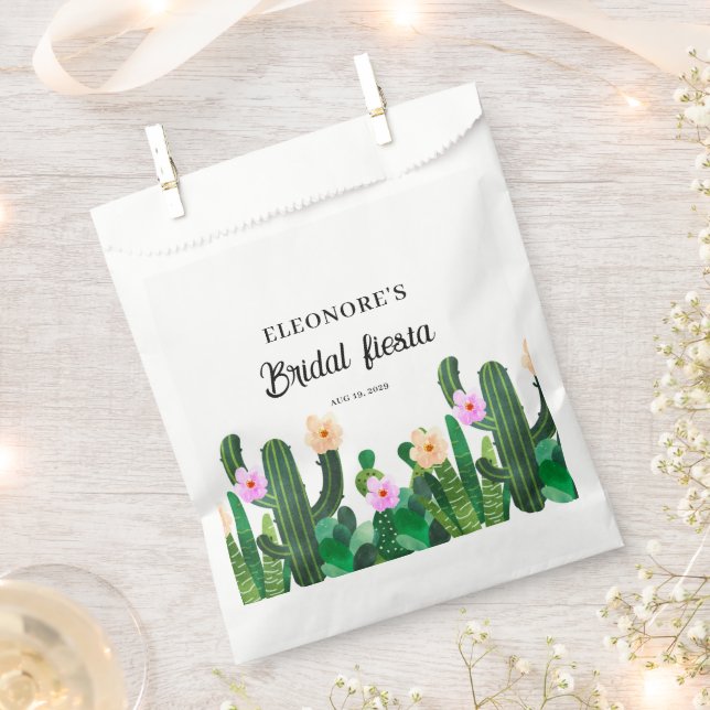 Cacti flowers  Bridal Fiesta  Favor Bag (Clipped)