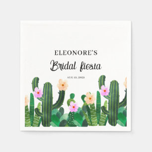 Cacti flowers  Bridal Fiesta  Napkins