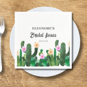 Cacti flowers Bridal Fiesta Napkins