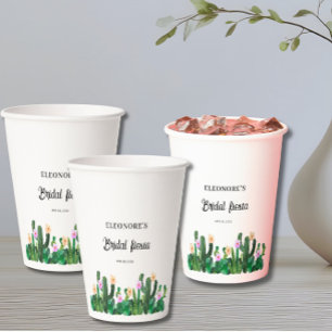 Cacti flowers  Bridal Fiesta  Paper Cups