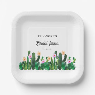 Cacti flowers  Bridal Fiesta  Paper Plates