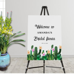 Cacti flowers  Bridal Fiesta Welcome Foam Board