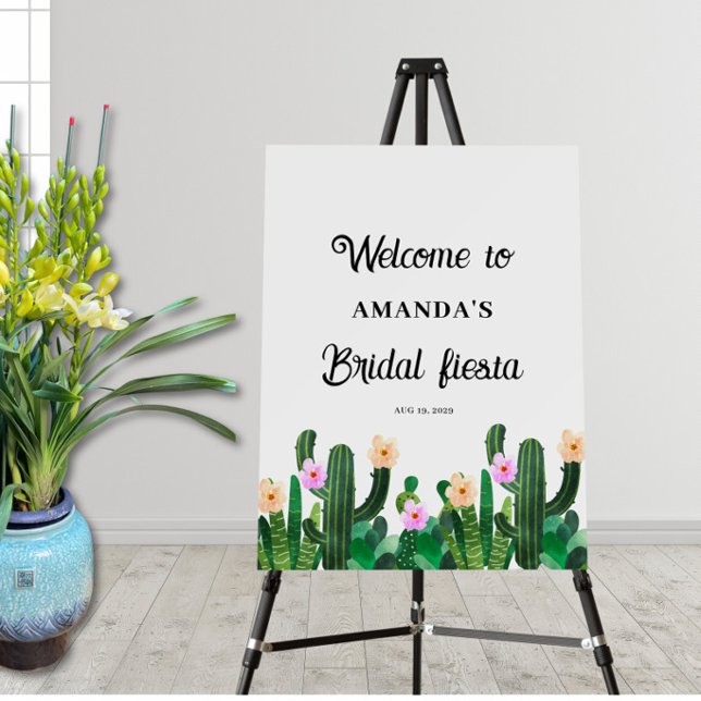 Cacti flowers  Bridal Fiesta Welcome Foam Board (Creator Uploaded)