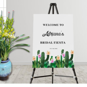 Cacti flowers  Bridal Fiesta Welcome Foam Board