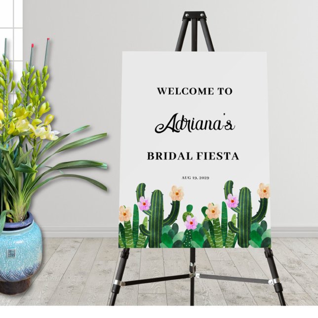 Cacti flowers  Bridal Fiesta Welcome Foam Board (Creator Uploaded)
