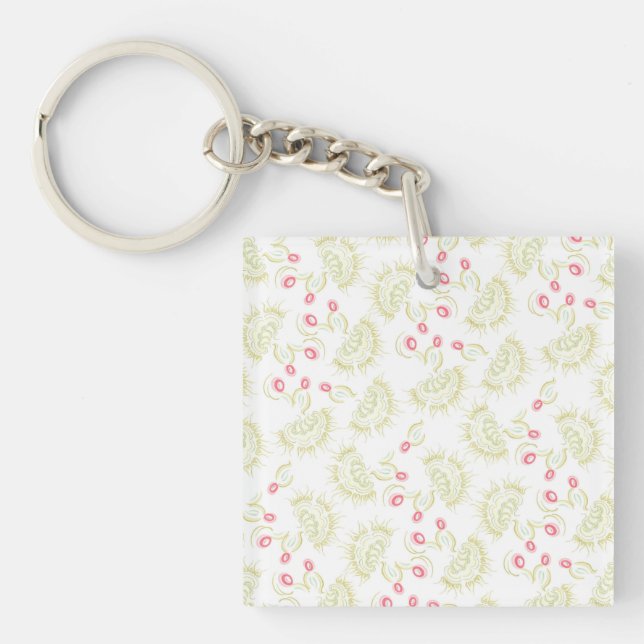 Cacti flowers  keychain (Front)