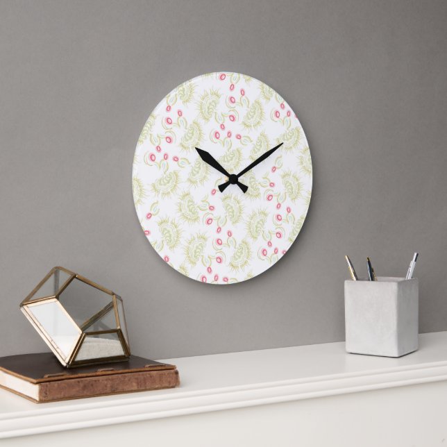 Cacti flowers large clock (Office)