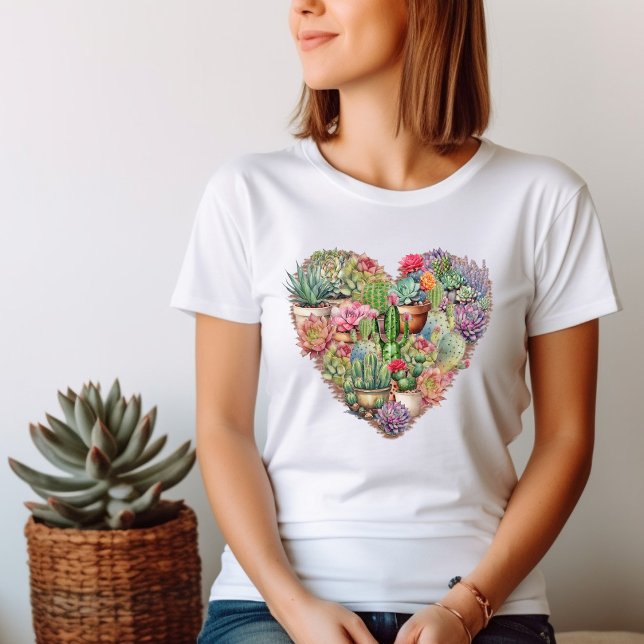 Cacti In A Heart Shape T-Shirt (Creator Uploaded)