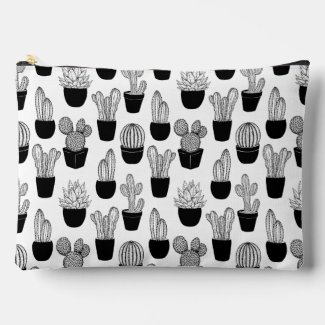 Cacti Line Art Pattern