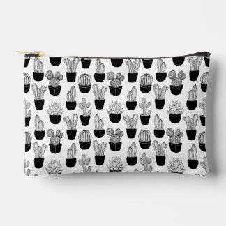 Cacti Line Art Pattern Accessory Pouch