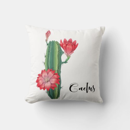 Cacti My Love Desert Cactus Cool Plant Lady Flower Throw Pillow