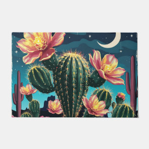 Cacti night time gift doormat
