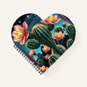 Cacti night time gift notebook
