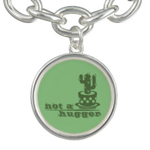 Cacti Not a hugger cactus funny saying Bracelet