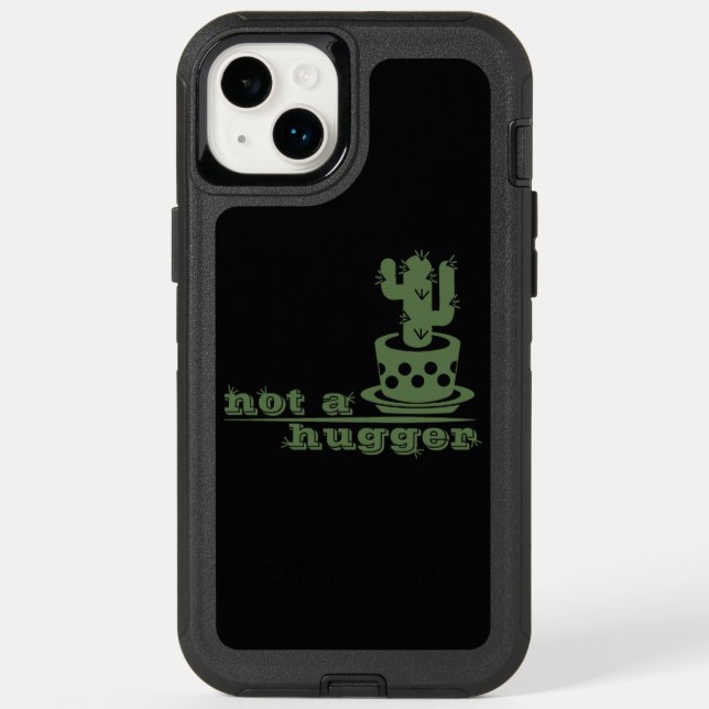 Cacti Not a hugger cactus funny saying Otterbox iPhone Case (Back)