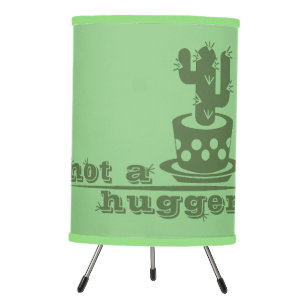 Cacti Not a hugger cactus funny saying Tripod Lamp