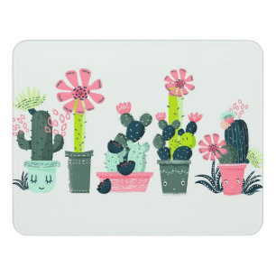 Cacti On Green Door Sign