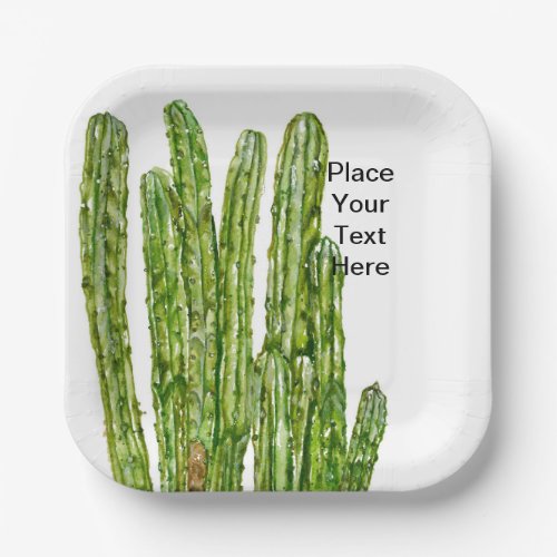 Cacti Paper Plate _ Cactus _ Green Succulent Plant
