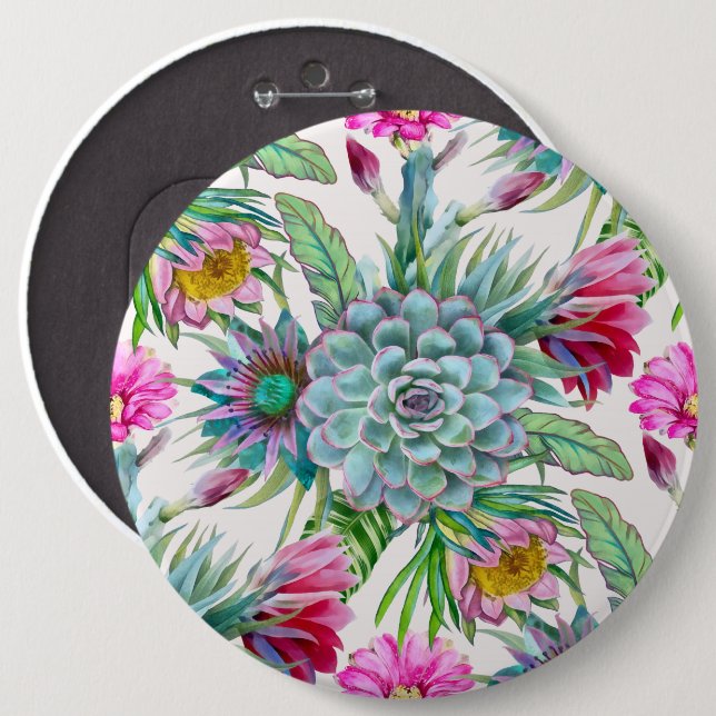 Cacti Pattern Button (Front & Back)