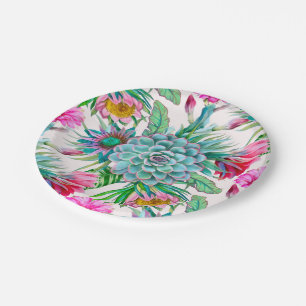 Cacti Pattern Paper Plates